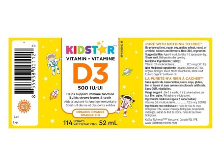 Kidstar nutrients - vitamine d3 - 52 ml Sale