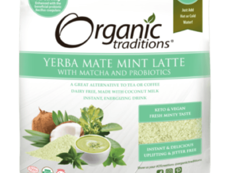 Organic traditions - yerba mate menthol latte - 150g Cheap