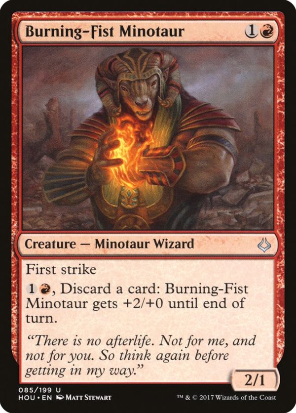 Burning-Fist Minotaur [Hour of Devastation] Discount